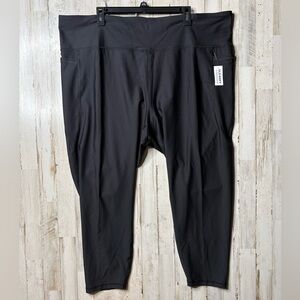 Old Navy Active Powersoft High Rise Leggings 7/8 Length Black Size 4X NWT!